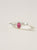 Anillo Turmalina Rosa Plata
