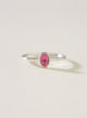 Anillo Turmalina Rosa Plata