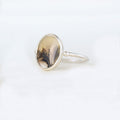 Anillo agata dendritica plata