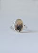 Anillo agata dendritica plata