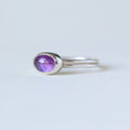 Anillo amatista doble argolla