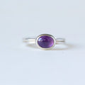 Anillo amatista doble argolla