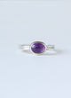 Anillo amatista doble argolla