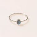 ANILLO OPALO AUSTRALIANO OVAL PLATA PRE-ORDEN