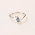 ANILLO OPALO AUSTRALIANO MARQUIS PLATA PRE-ORDEN