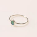 ANILLO OPALO AUSTRALIANO OVAL PLATA PRE-ORDEN