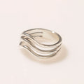 ANILLO ONDA TRIPLE PLATA