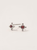 Aretes cruz bindi rubi plata