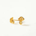ARETES HONGOS BAÑO EN ORO