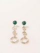 ARETES CONCENTRICO CRISOCOLA PLATA