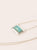 Collar placa turquesa rectangular plata