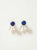 Aretes ear jacket lapislazuli plata