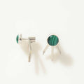 ARETES EAR JACKET MALAQUITA PLATA