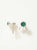 Aretes ear jacket malaquita plata