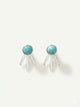 ARETES EAR JACKET TURQUESA PLATA