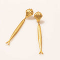 ARETES LUXURY PEZ RUBI BAÑO EN ORO