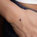 PULSERA BIRTHSTONES PLATA