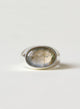 Anillo organico labradorita plata