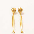 ARETES LUXURY PEZ RUBI BAÑO EN ORO