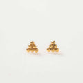 ARETES TRIANGULO PERDIGONES BAÑO EN ORO