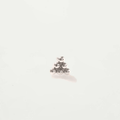 SOLITARIO BINDI TRIANGULARES PLATA