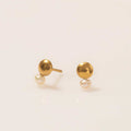ARETES PERLA CUPULA BAÑO EN ORO