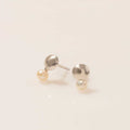 ARETES PERLA CUPULA PLATA