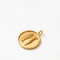 DIJE MEDALLON PISCIS BAÑO EN ORO