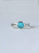 ANILLO TURQUESA TRIPLE ARGOLLA PLATA