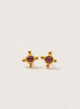 Aretes cruz bindi rubi