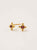 Aretes cruz bindi rubi Baño en oro