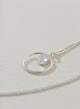 Collar orbita piedra lunar plata