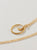 Collar orbita piedra lunar baño en oro