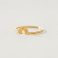 ANILLO ARCOIRIS  BAÑO EN ORO