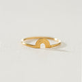 ANILLO ARCOIRIS  BAÑO EN ORO