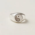 ANILLO SELLO YIN YAN PLATA