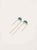 Aretes cupula liston turquesa plata