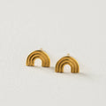 ARETES ARCOIRIS BAÑO EN ORO