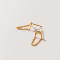 ARETES RAYO LUNAR BAÑO EN ORO