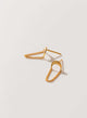 Aretes rayo lunar baño en oro