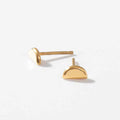 ARETES MINI CUPULA EGIPCIA BAÑO EN ORO
