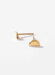 Aretes mini cúpula egipcia baño en oro
