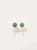 Aretes ear jacket turquesa plata