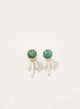 Aretes ear jacket turquesa plata