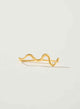 Solitario pinza serpiente baño en oro
