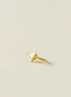 Solitario Clip estrella Baño en oro