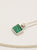 Collar placa malaquita plata