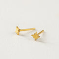 ARETES DESTELLO ESTRELLA BAÑO EN ORO