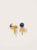 aretes lapis lazuli ear jacket baño en oro