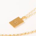 COLLAR PLACA NUMERO 7 BAÑO EN ORO